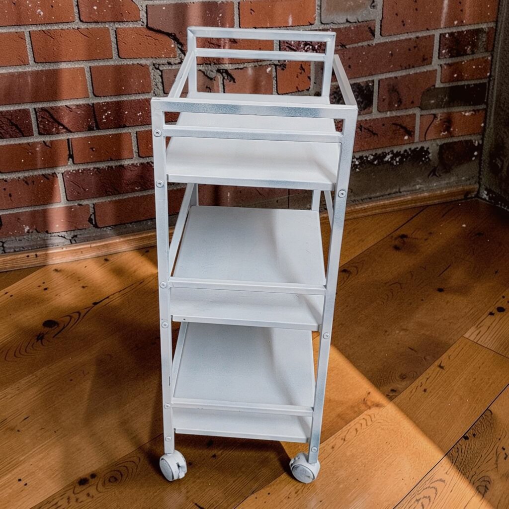 8289 White Metal Rolling #Cart ~ FURNITURE