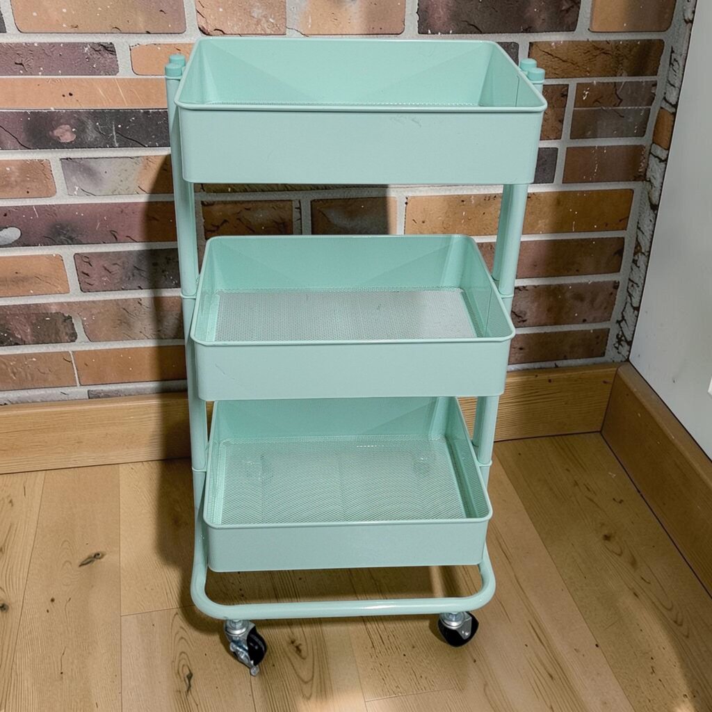 8290 Mint 3 Tier Rolling Cart