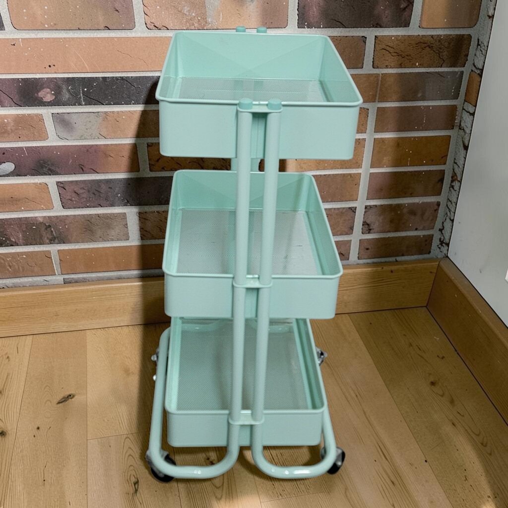 8290 Mint 3 Tier Rolling Cart