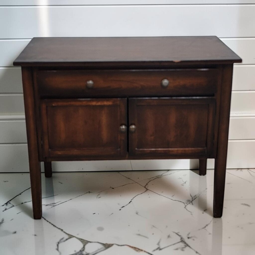 8292 Dark Wood Transitional Console Cabinet Used ~ FURNITURE