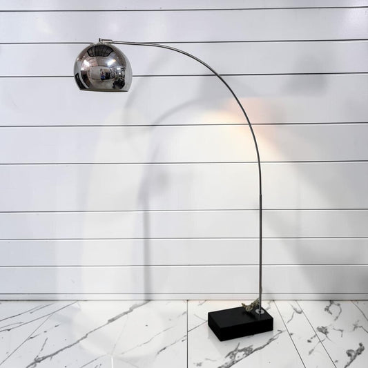8294 Mid-Century Modern Chrome Arc Floor #Lamp Used ~ FURNITURE