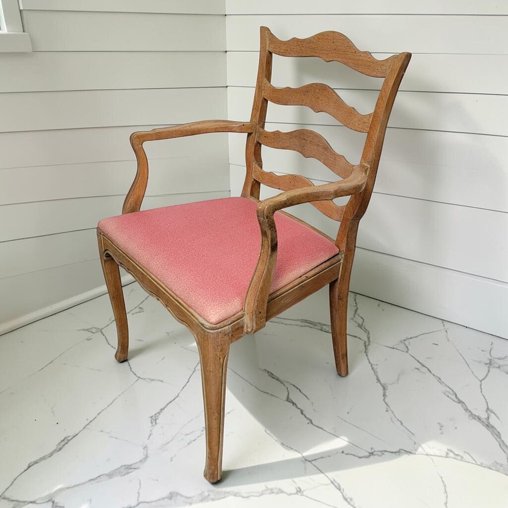 8306 Mid Century French Provicial Ladder- Back #Armchair