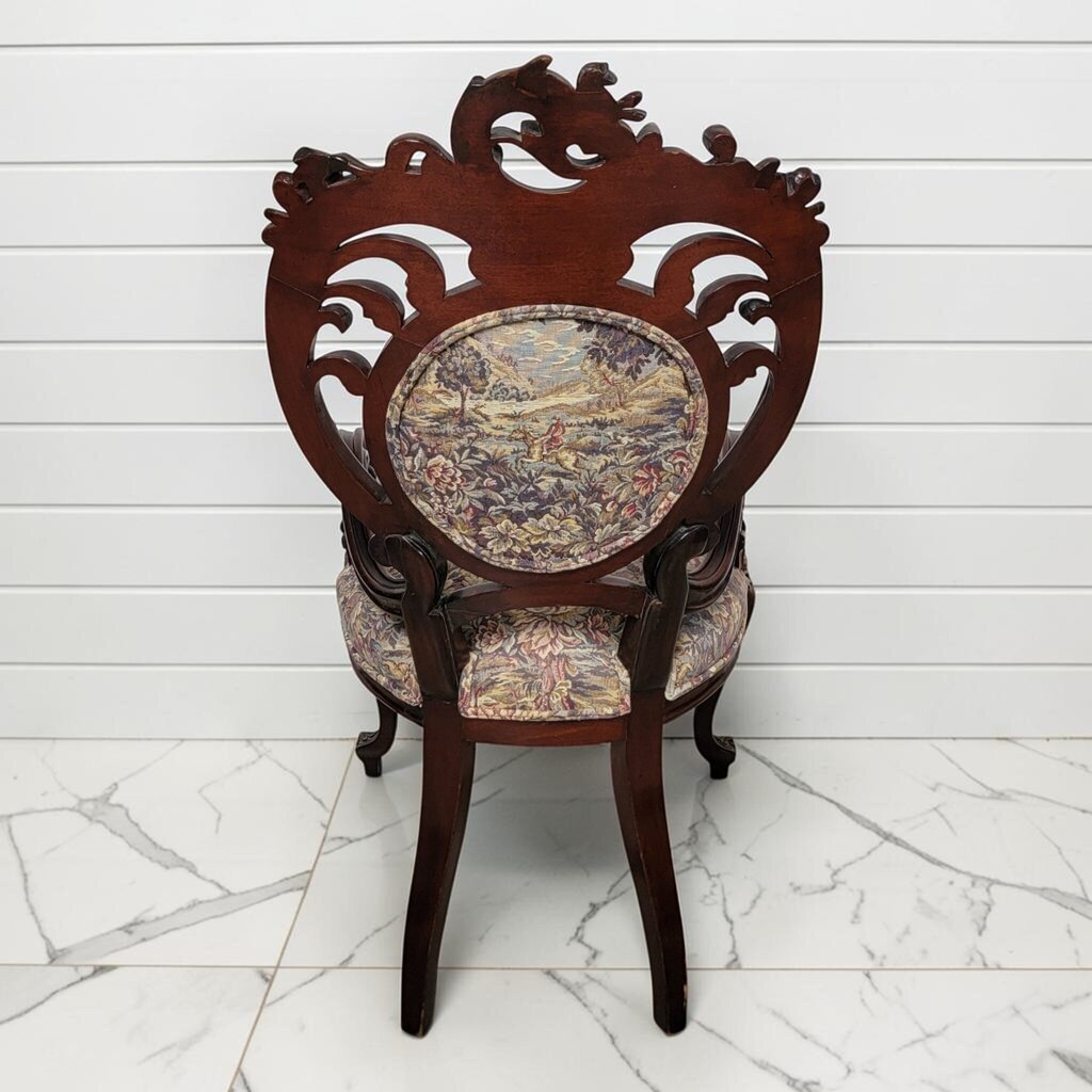 8308 Rococo Revival Carved Medallion Back Parlor #Chair