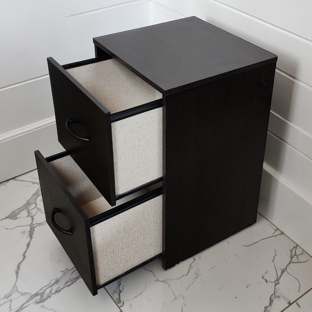 8310 Black 2 Drawer Filing Cabinet