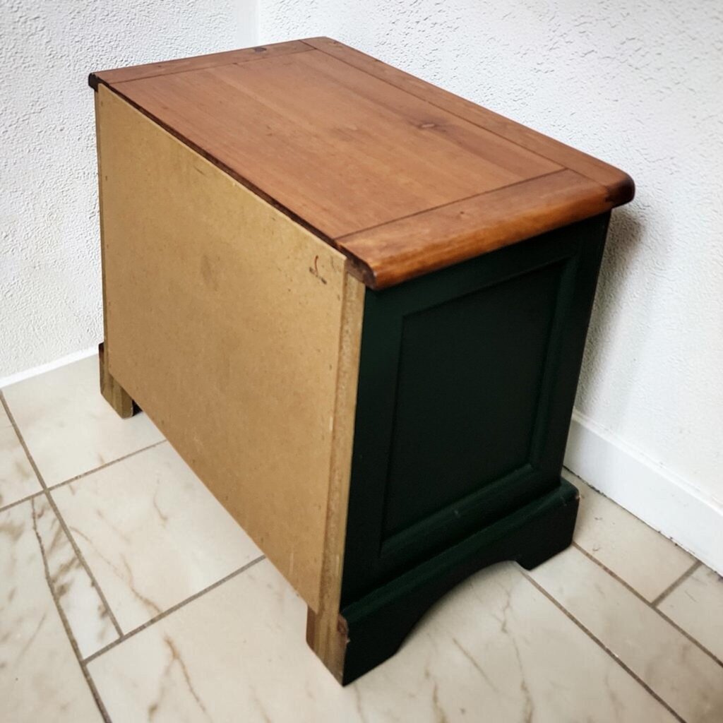 8311 Two-Tone Pine and Green Painted Nightstand ~ FURNITURE