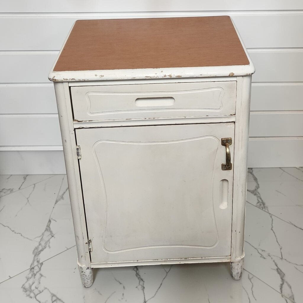 8315 Vintage Distressed Industrial Medical Bedside Cabinet