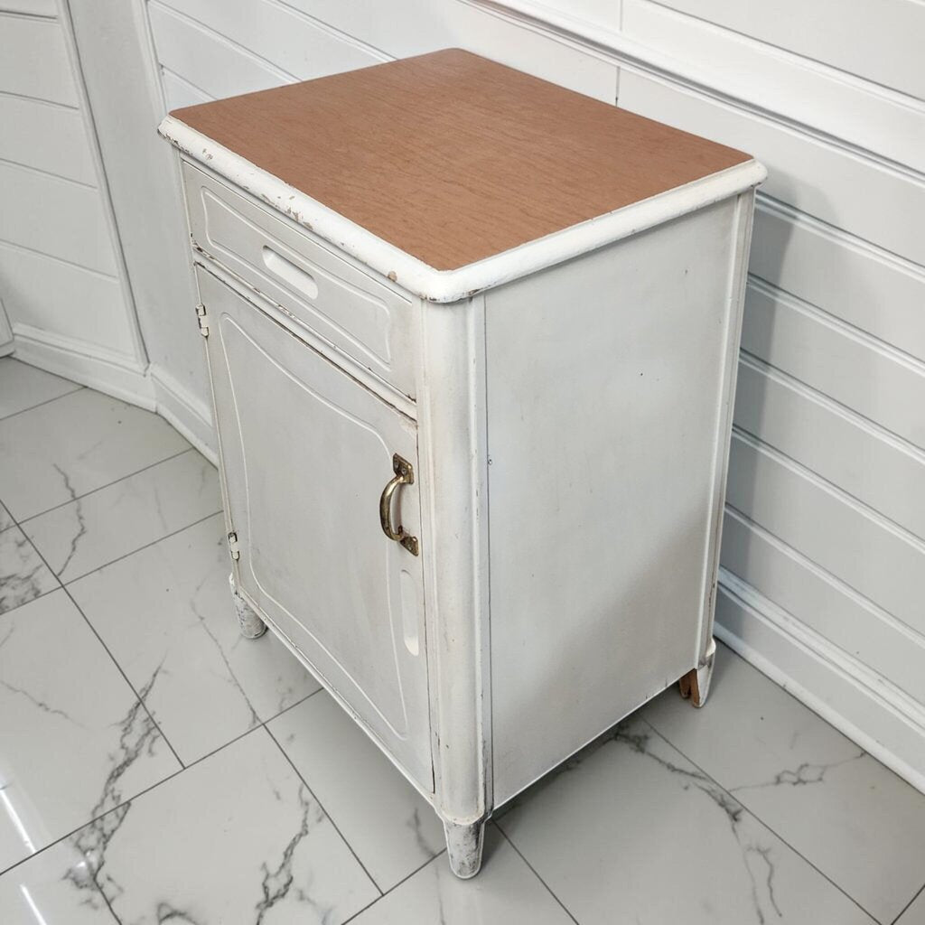 8315 Vintage Distressed Industrial Medical Bedside Cabinet