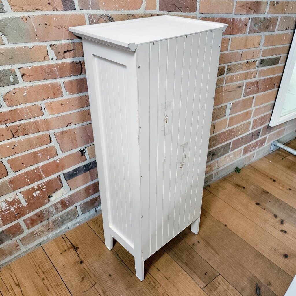 8320 Contemporary Scalloped Glass-Front Curio Cabinet