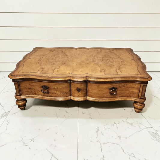 8322 Thomasville French Provincial Style Burl Wood Coffee #Table with Drawers Used ~ FURNITURE