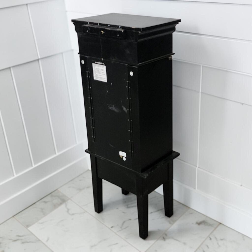 8324 Transitional Black Jewelry #Armoire with Zebra Print Lining