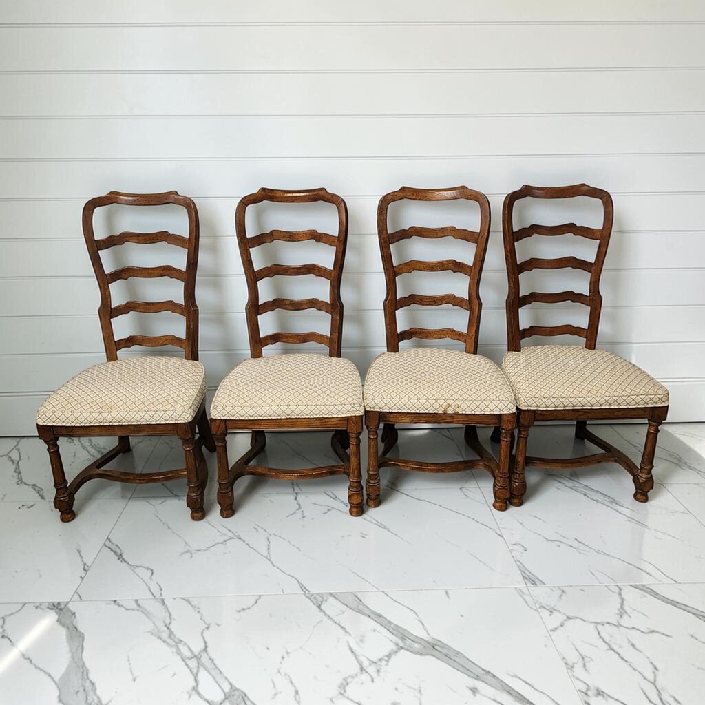 8329-8332 French Provincial Style Ladder Back Dining #Chair Used ~ FURNITURE