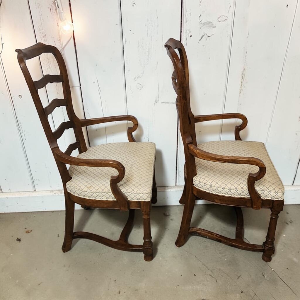 8333-8334 French Country Ladder-Back Armchairs ~ FURNITURE