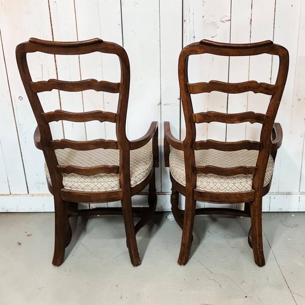 8333-8334 French Country Ladder-Back Armchairs ~ FURNITURE