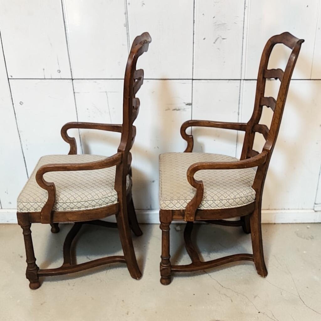 8333-8334 French Country Ladder-Back Armchairs ~ FURNITURE