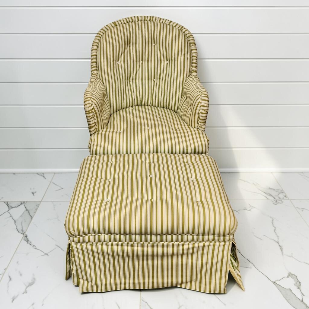 8344 Traditional Button-Tufted Lounge #Chair and Ottoman Set