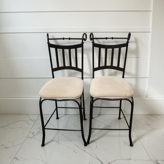 8360-8361 Wrought Iron Scroll-Back Counter #Stools