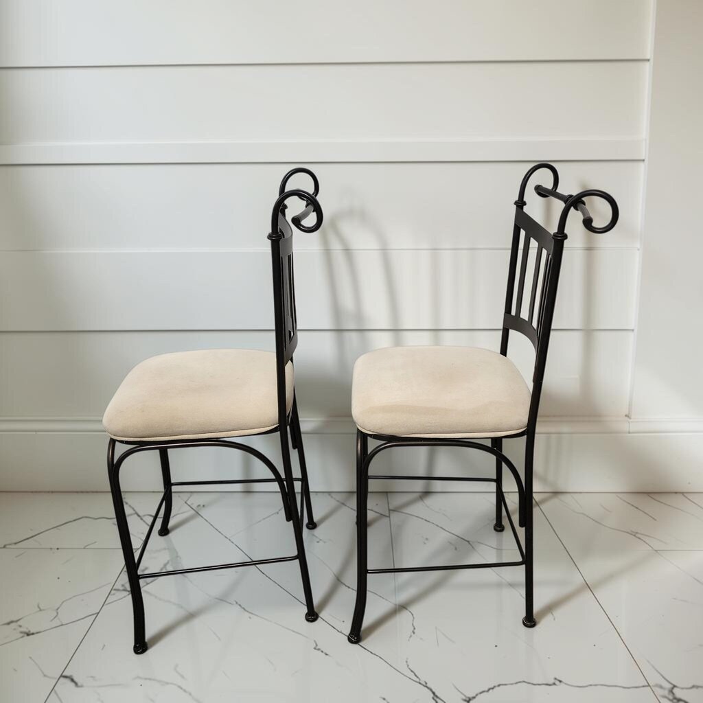 8360-8361 Wrought Iron Scroll-Back Counter #Stools