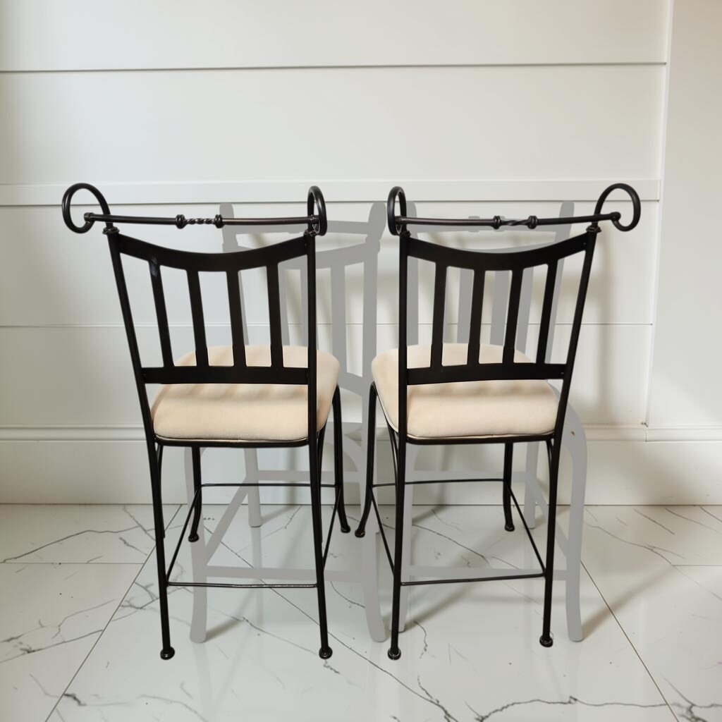 8360-8361 Wrought Iron Scroll-Back Counter #Stools