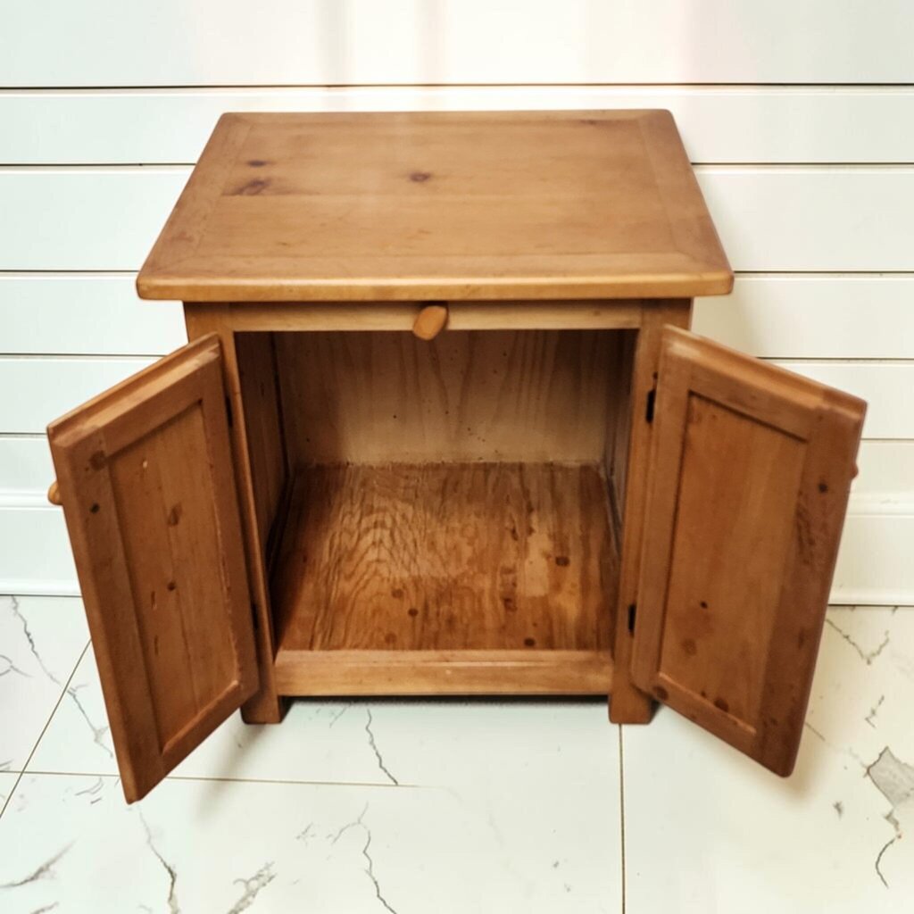 8365 Rustic Pine and Birch Bark Accent Cabinet
