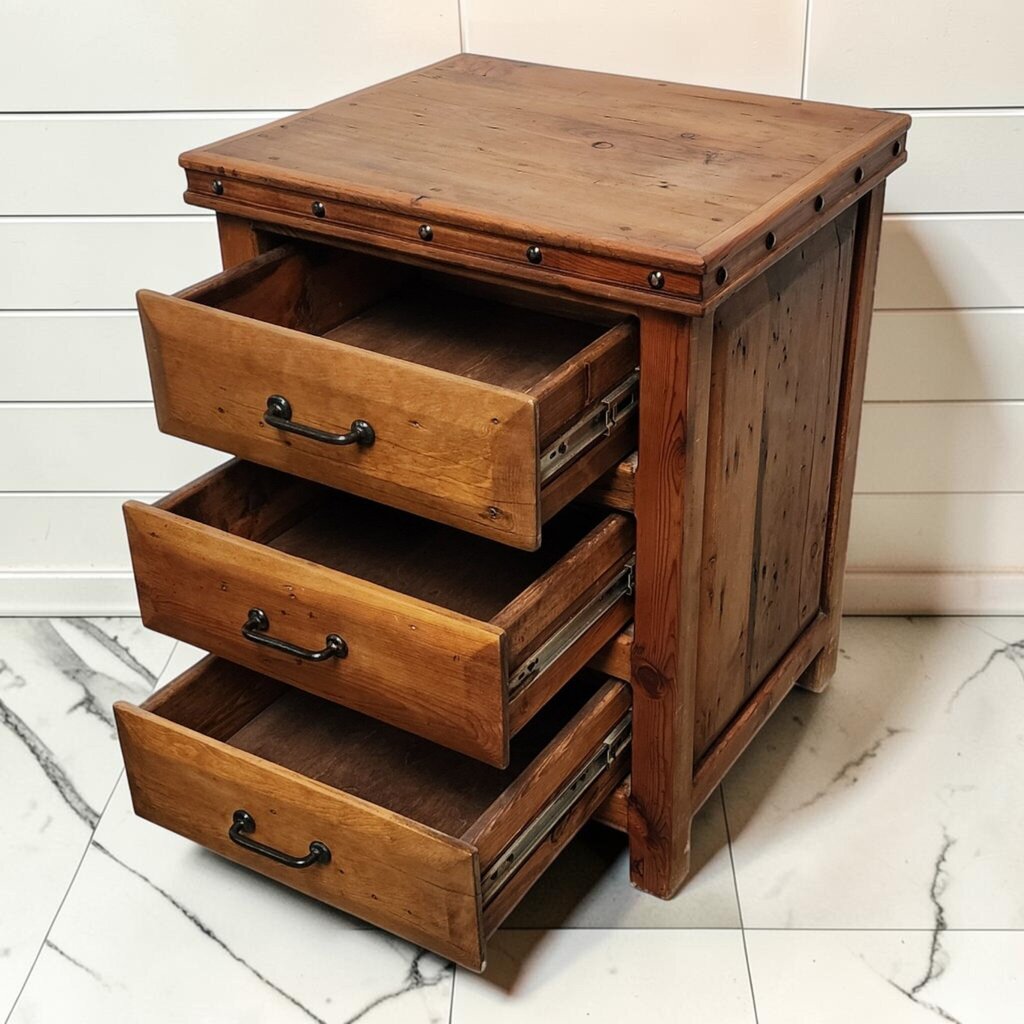 8366 Rustic Mexican Pine 3-Drawer Nightstand ~ FURNITURE