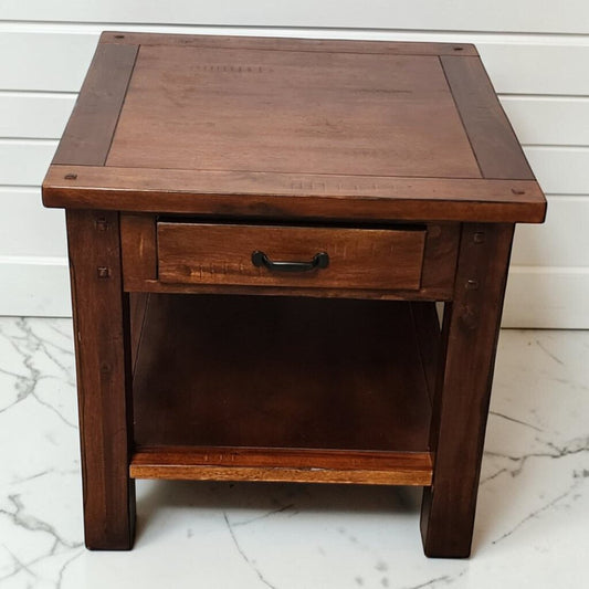 8376 World Market Nightstand with Drawer Used ~ FURNITURE