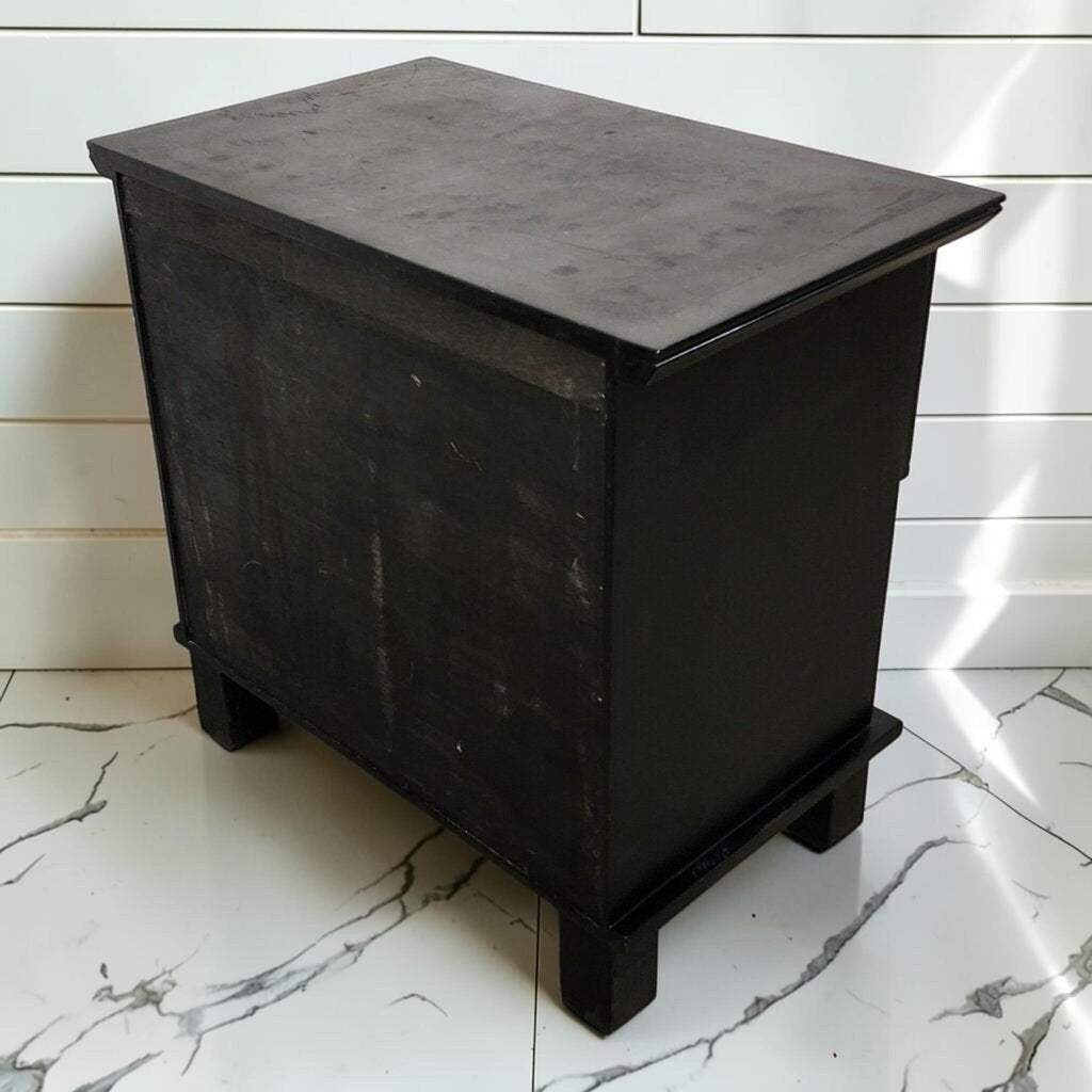 8378 Oversized Black Nightstand with Drawer * 2 - Dealer Shared
