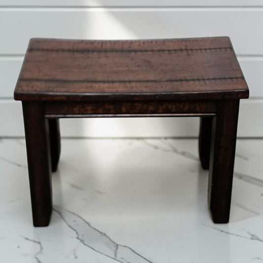 8383 Rustic Dark Walnut Finished Accent Stool