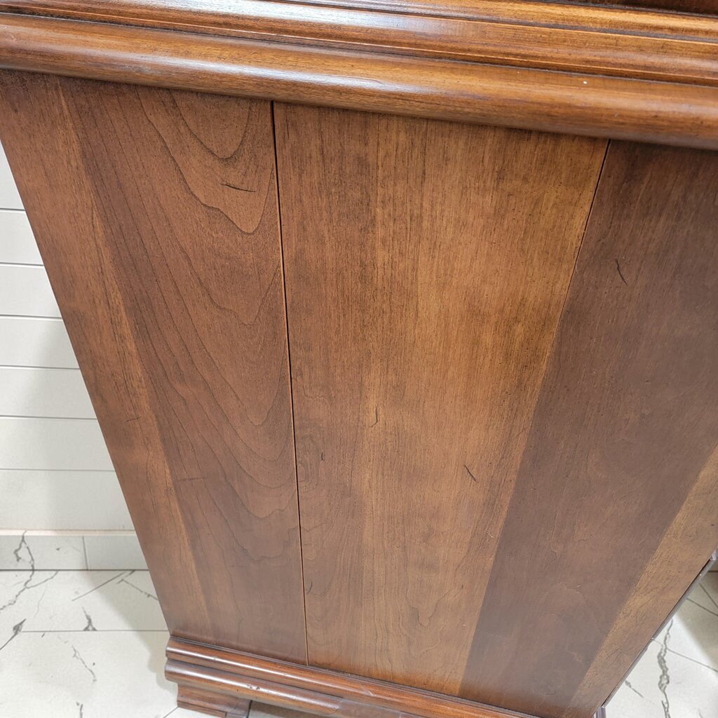 8391 Vintage Cherry Wood 5 Drawer Chest-on-Chest