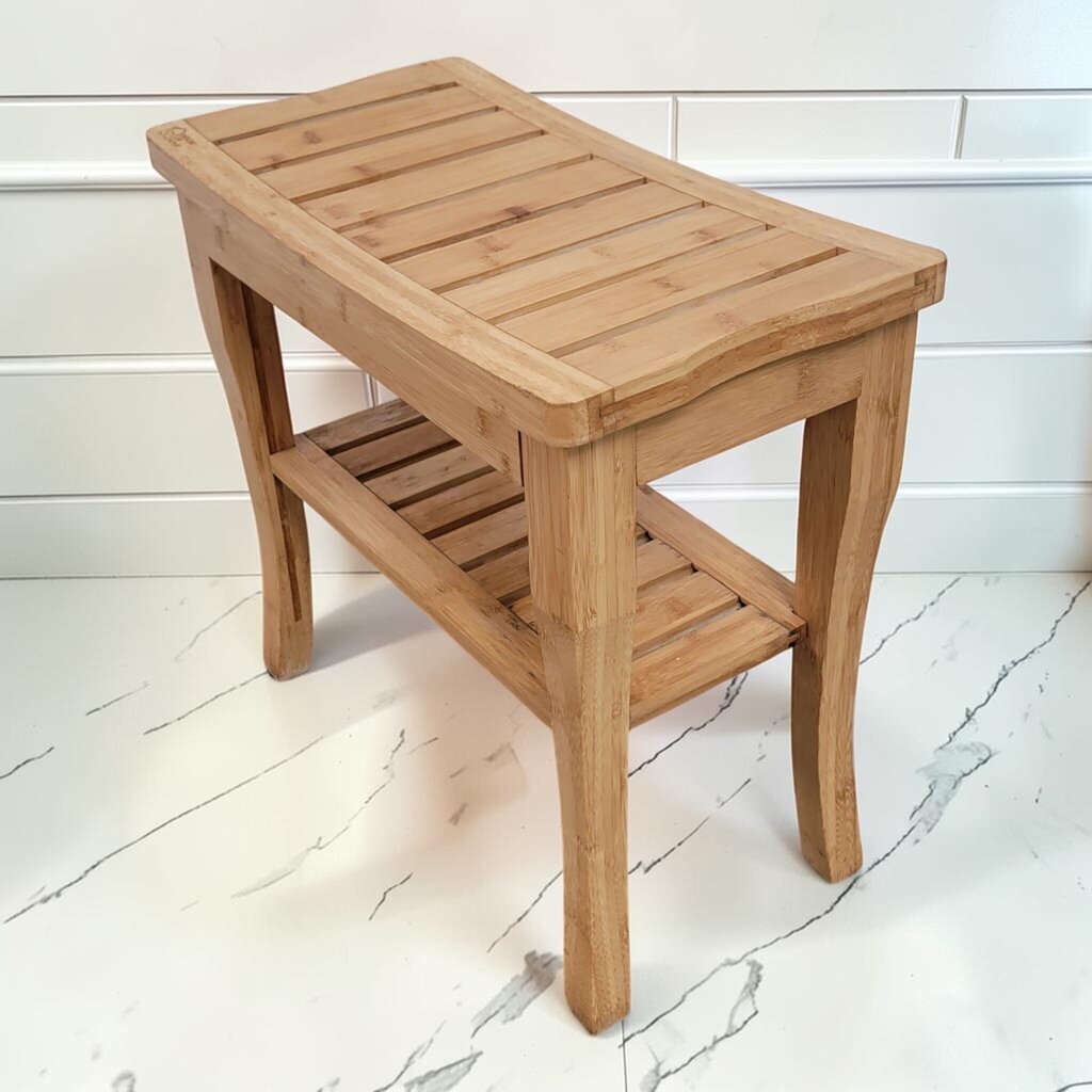 8392 2 Tier Bamboo Shower Bench