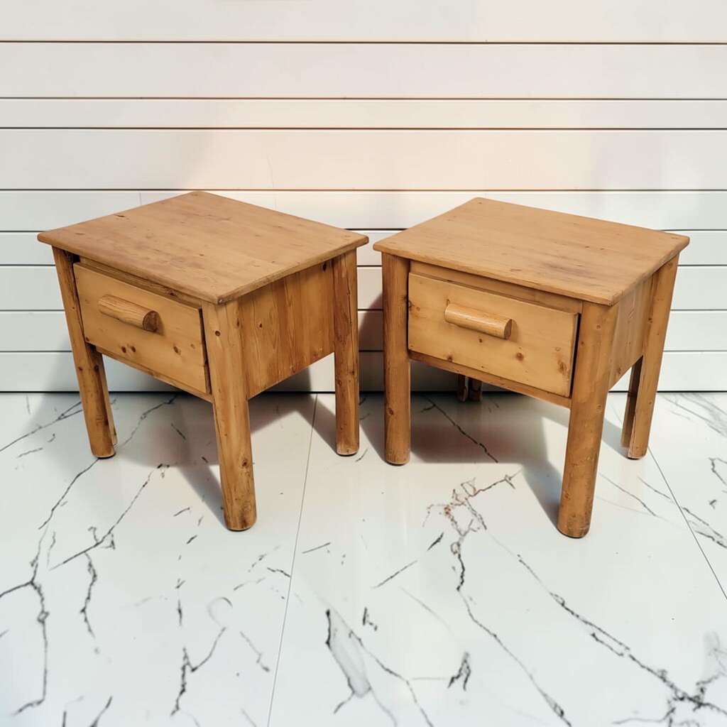 8394-8395 Contemporary Rustic Pine Nightstand ~ FURNITURE