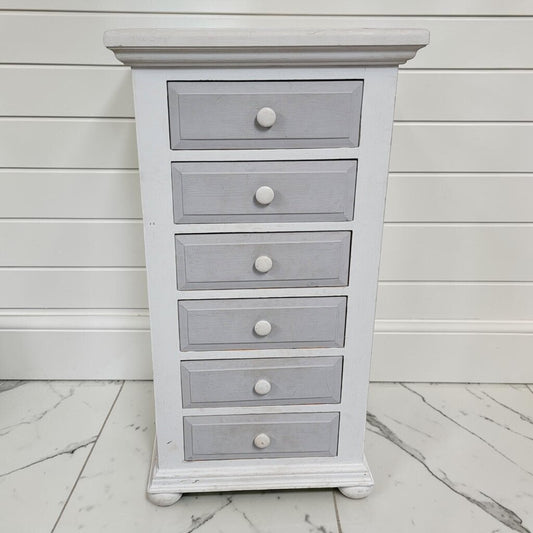 8402 Distressed White Pine 6 Drawer Lingerie #Chest