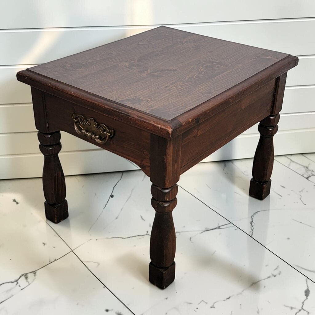 8407 Vintage End Tbale with False Drawer