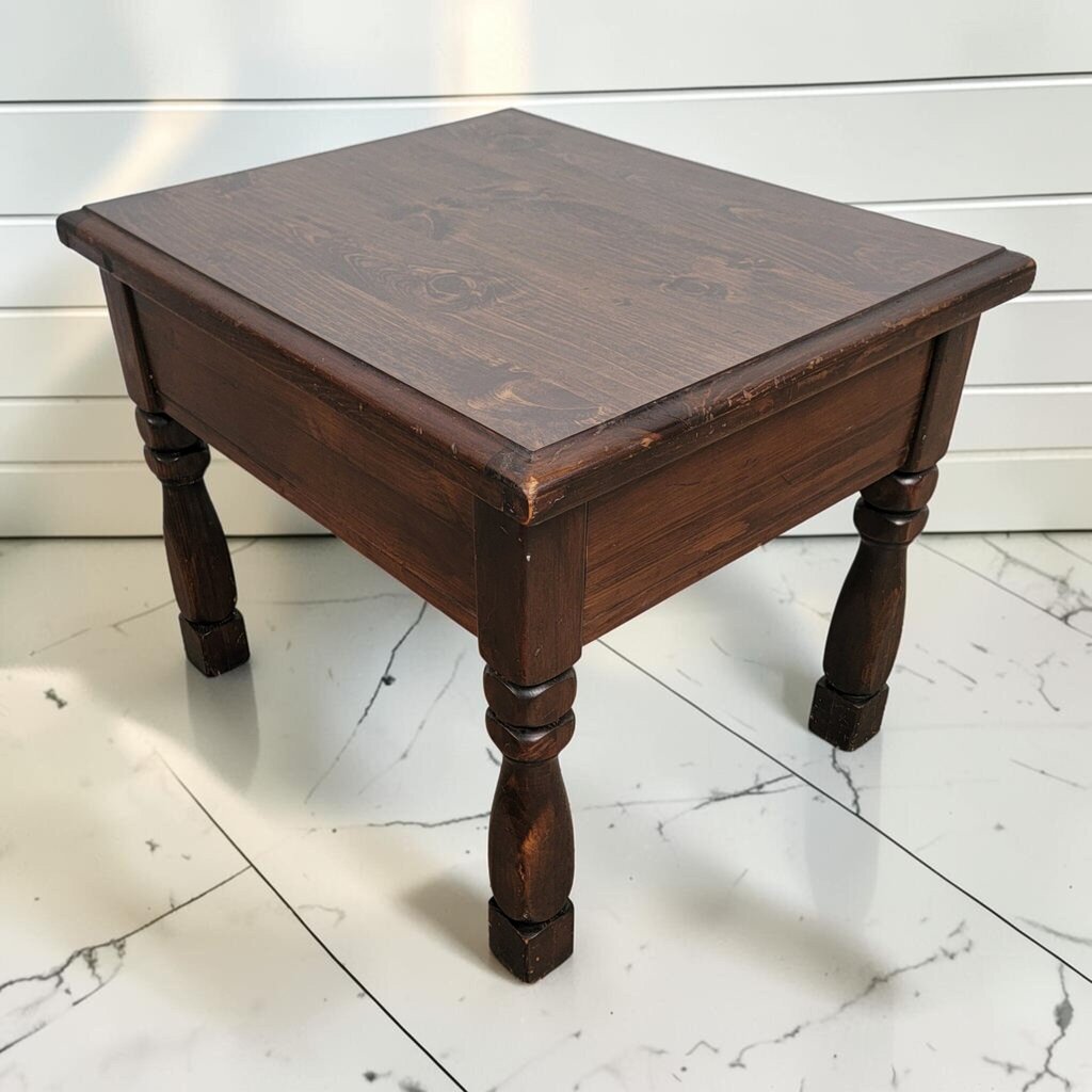 8407 Vintage End Tbale with False Drawer ~ FURNITURE