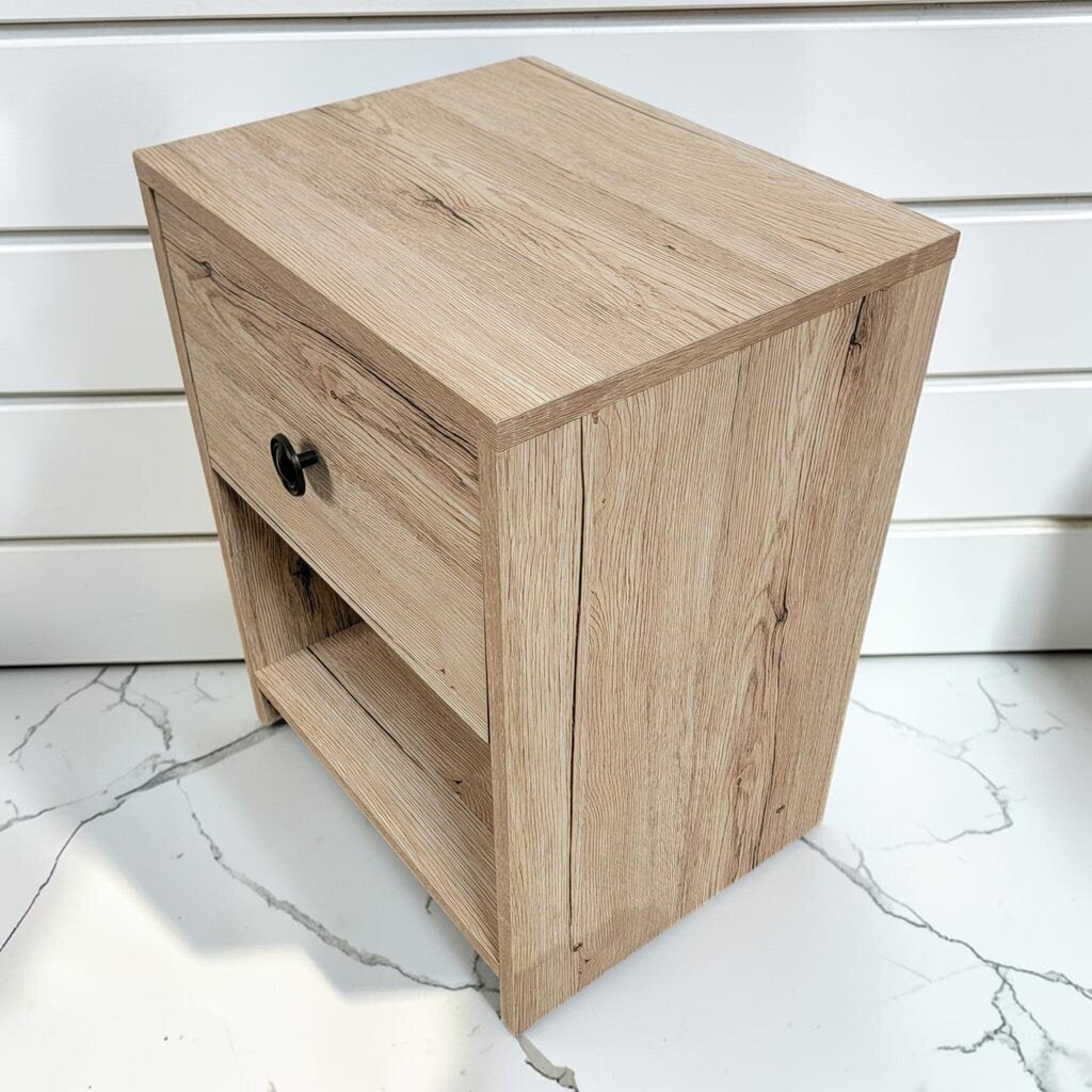 8410 Faux Barnwood Nightstand with Drawer ~ FURNITURE
