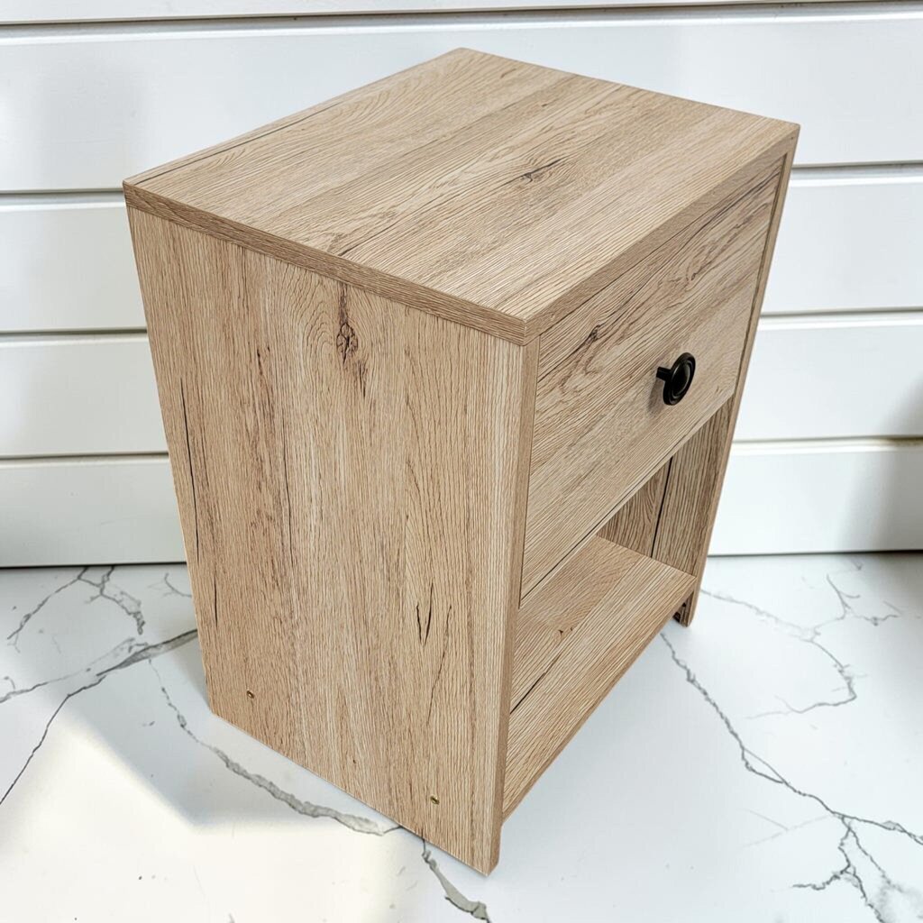 8410 Faux Barnwood Nightstand with Drawer ~ FURNITURE