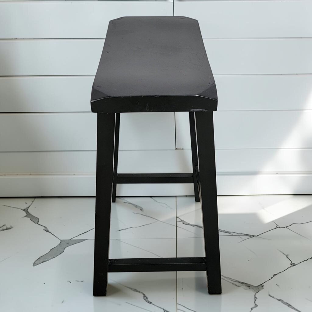 8412 Black Saddle Seat Barstool