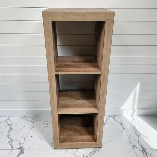 8413 3-Cube Vertical Wood-Grain #Storage Unit