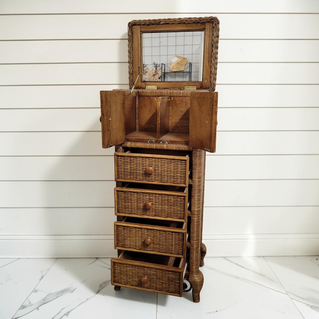 8416 Natural Wicker Lingerie and Jewelry #Chest