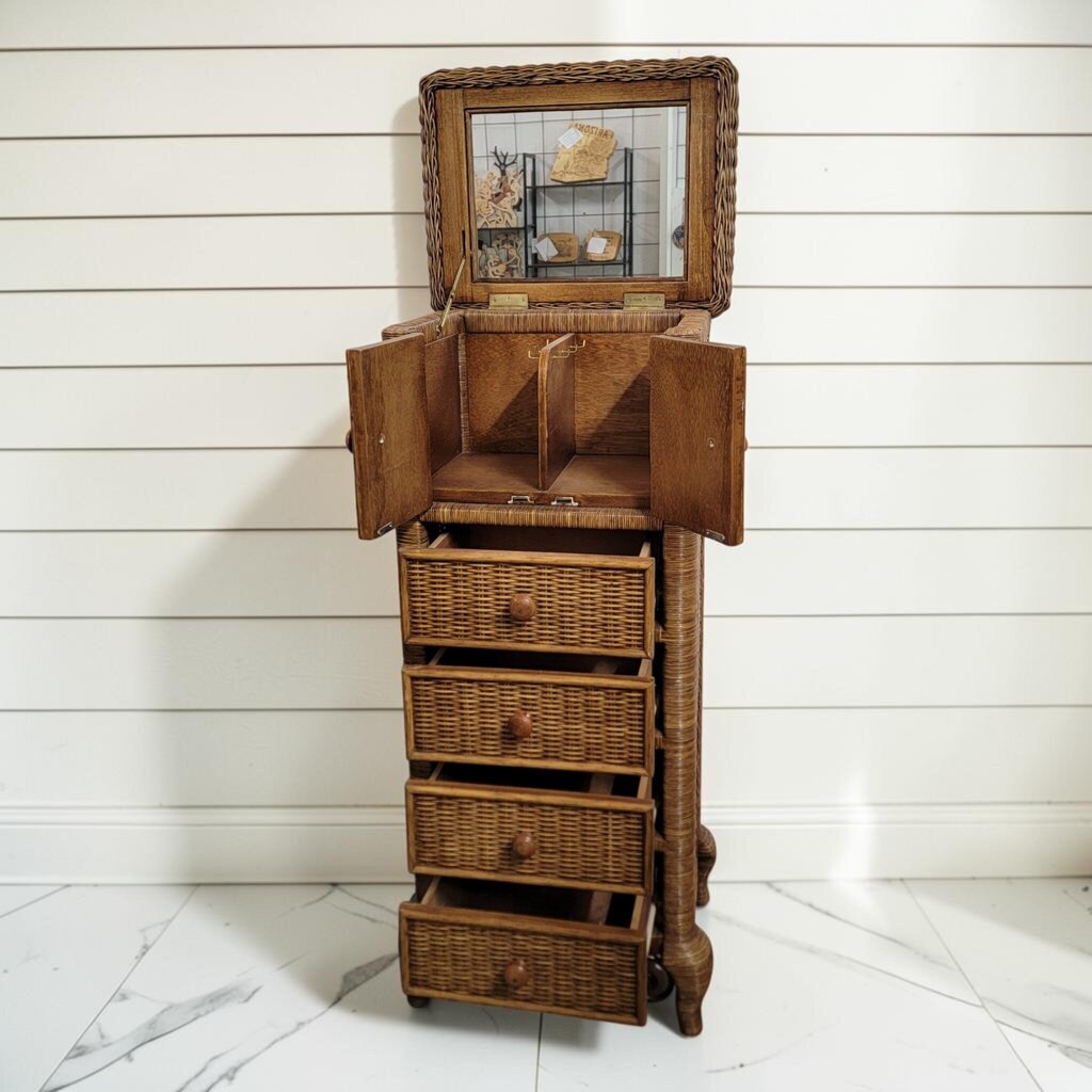 8416 Natural Wicker Lingerie and Jewelry #Chest