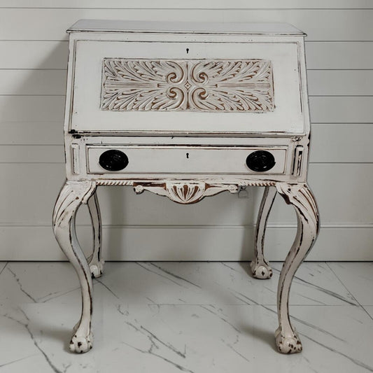 8417 Vintage Queen Anne Secretary #Desk Used ~ FURNITURE