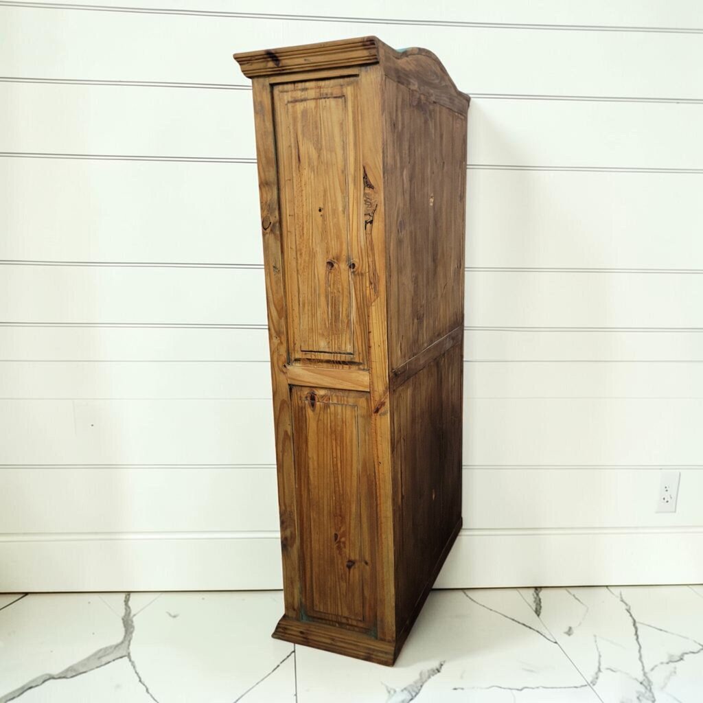 8418 Rustic Mexican 4 shelf #Bookcase with drawers