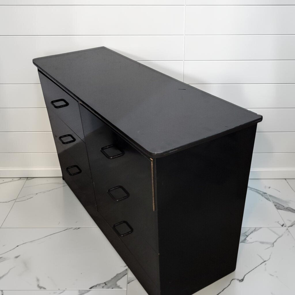 8424 Contemporary Black 6 Drawer #Dresser