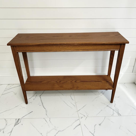 8425 Tapered Leg Red Oak Console #Table