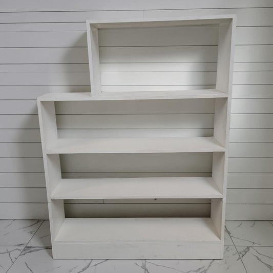 8434 Asymmetrical White Custom Shelving Unit