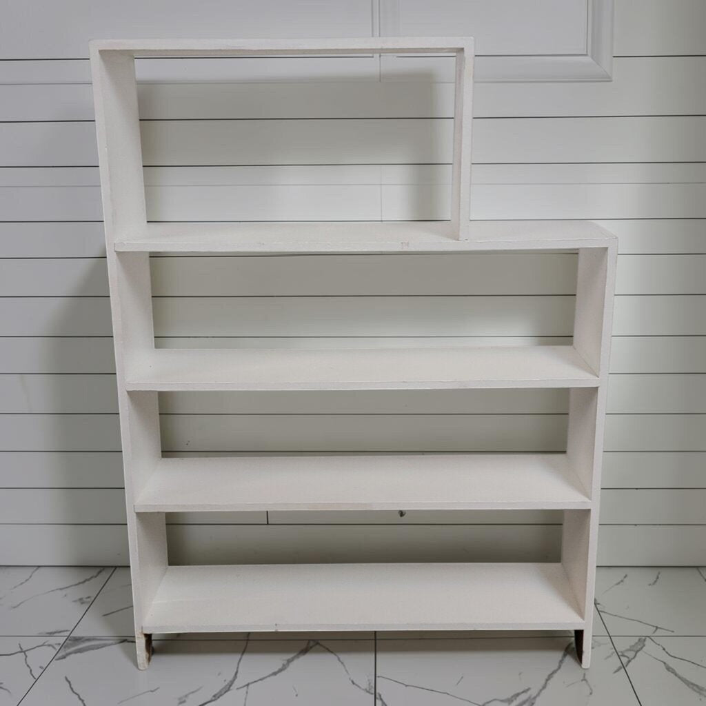 8434 Asymmetrical White Custom Shelving Unit ~ FURNITURE