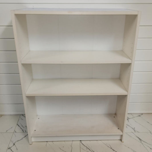 8448 White 3 Shelf Bookcase