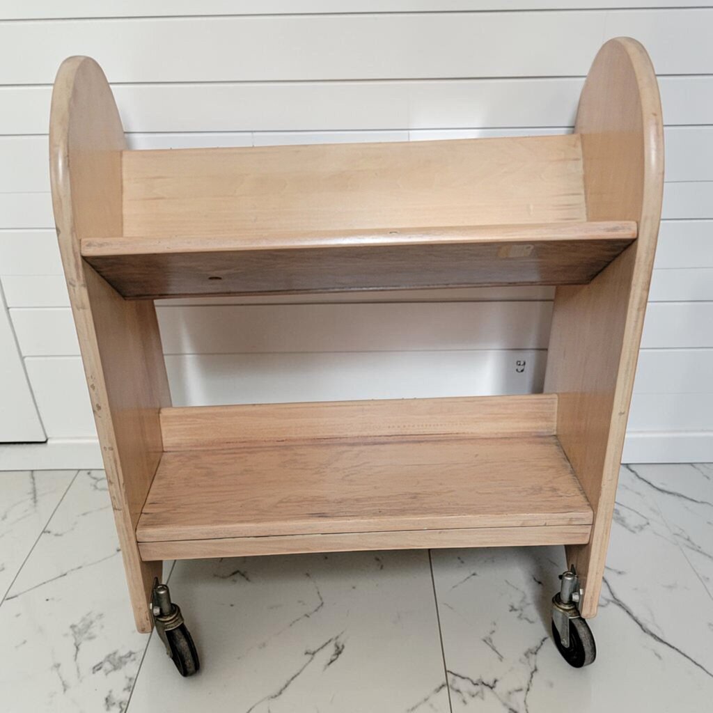 8475 Double Sided Birch Book Cart