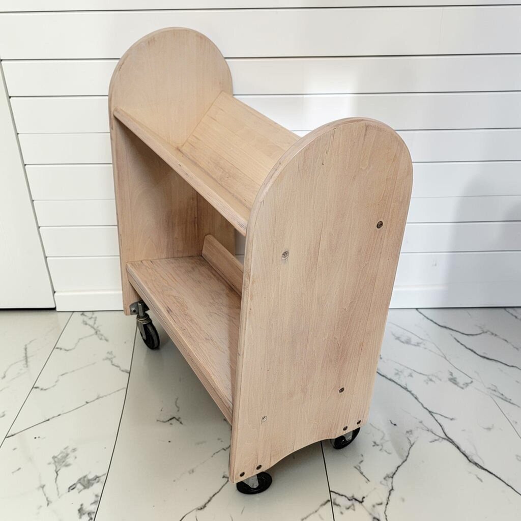 8475 Double Sided Birch Book Cart