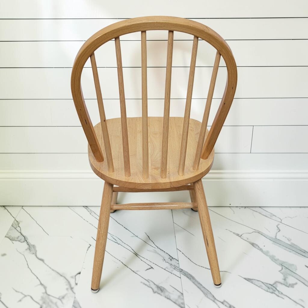 8480-8481 Contemporary Natural Finish Windsor-Style Hoop Back Side #Chairs
