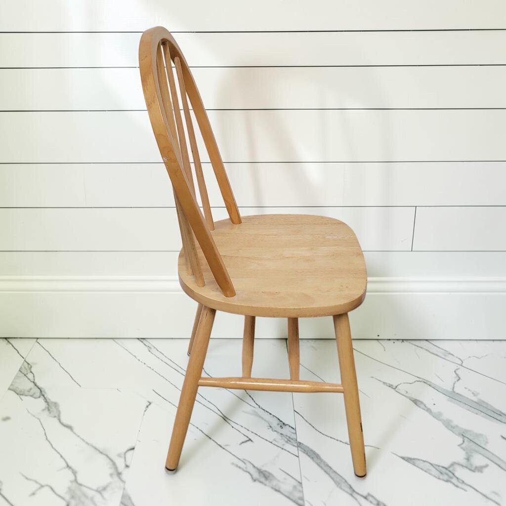 8480-8481 Contemporary Natural Finish Windsor-Style Hoop Back Side #Chairs